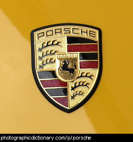Photo of a Porsche badge