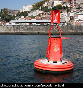 Photo of a red buoy