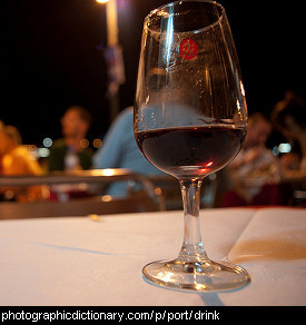 Photo of a glass of port wine