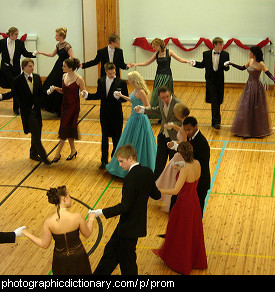 Photo of a school prom