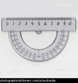 Photo of a protractor