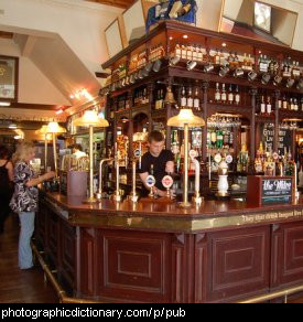Photo of the inside of a pub