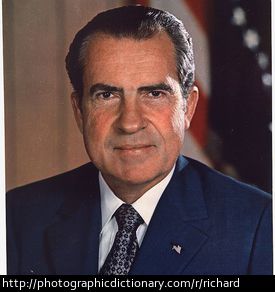 Former US President Richard Nixon.