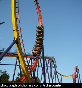 Photo of a rollercoaster