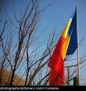 Photo of a Romanian flag