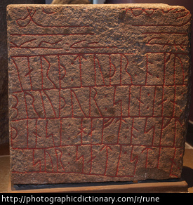 Rune inscription on a stone.
