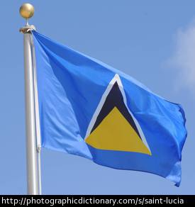 The flag of Saint Lucia.