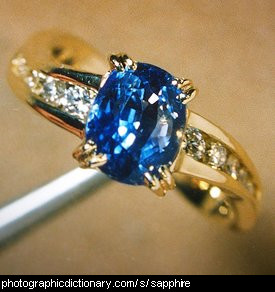 Photo of a sapphire in a ring