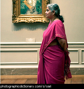 Photo of a woman wearing a sari