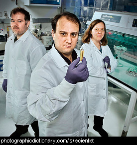 Photo of three scientists