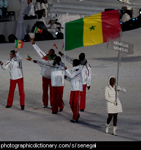 Photo of the Senegalese flag