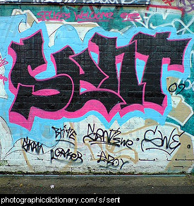 Photo of graffiti that ways sent