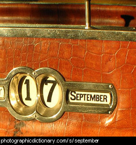 Photo of a calendar that says September