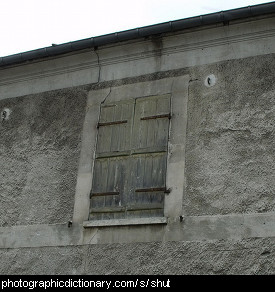 Photo of a closed window