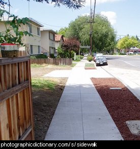 Photo of a sidewalk