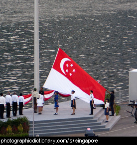 Photo of the Singapore flag