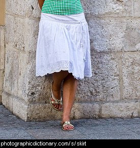 Photo of a woman wearing a skirt
