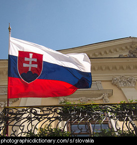 Photo of the Slovak flag