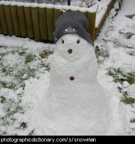 Photo of a snowman