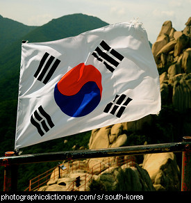 Photo of the South Korean flag