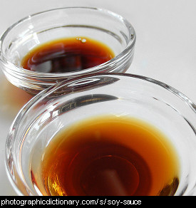 Photo of bowls of soy sauce