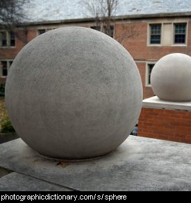 Photo of a concrete sphere