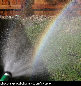 Photo of water being sprayed