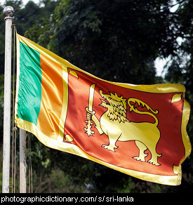 Photo of the Sri Lankan flag