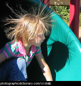 Photo of a child with static hair