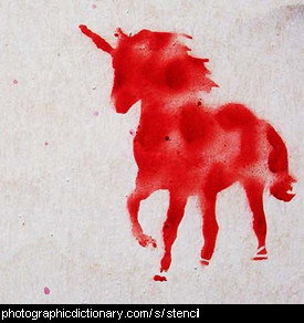 Photo of a unicorn stencil