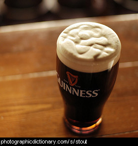 Photo of a glass of Guinness stout
