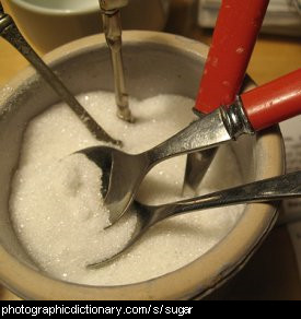 Photo of a bowl of sugar