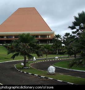 Photo of Parliament House in Suva