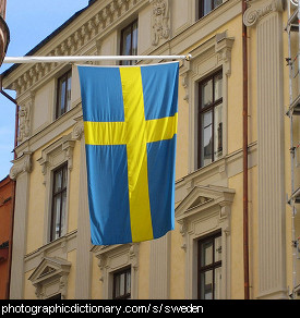 Photo of a Swedish flag