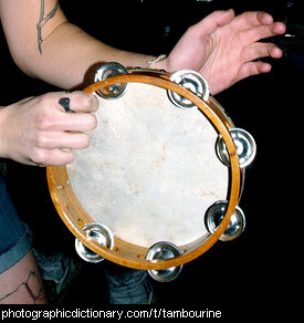 Photo of a tambourine.