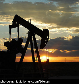 Photo of an oil pump in Texas