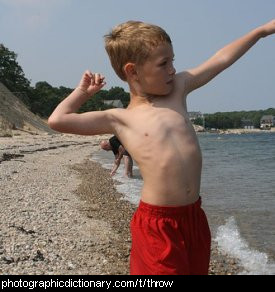 Photo of a boy about to throw something