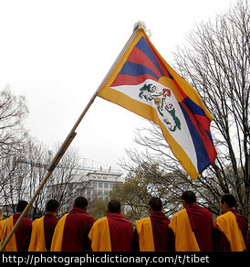 The flag of Tibet.