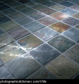 Photo of some slate tiles