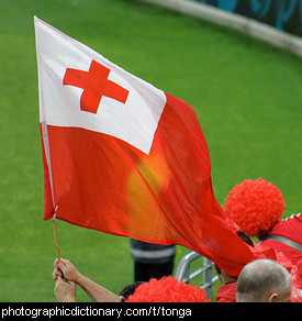 Photo of the Tongan flag