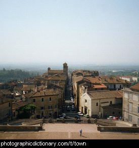 Photo of a town.