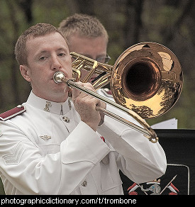 Photo of a trombone