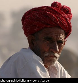Photo of a man wearing a turban