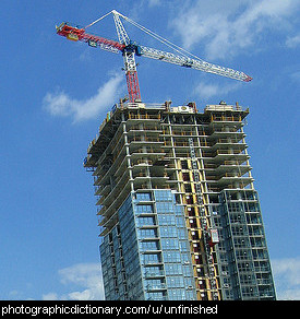 Photo of an unfinished building