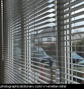 Photo of a venetian blind