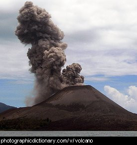 Photo of a volcano