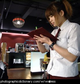 Photo of a waitress