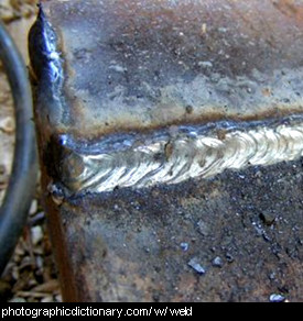 Photo of welded metal