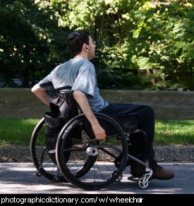 Photo of a man in a wheelchair