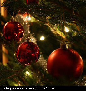 Photo of christmas decorations